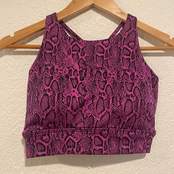 Buff Bunny Size Small Sports Bra. Purple snakeskin - Picture 3 of 5